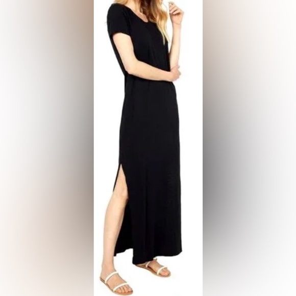 C&C California Classic Black T-Shirt Dress w/tie belt Size medium - Picture 2 of 10